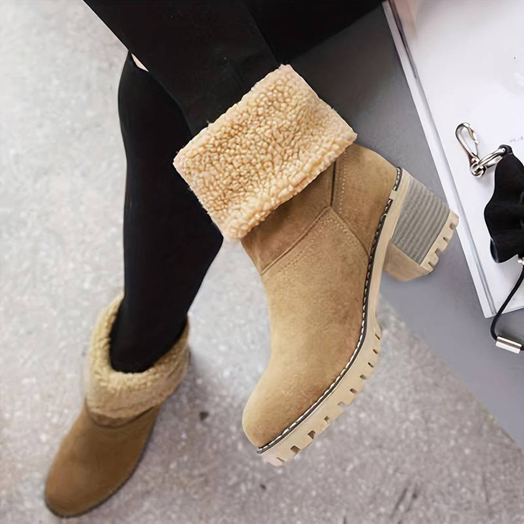 CAROLINE - Stylish and warm winter boots with elegant high heel