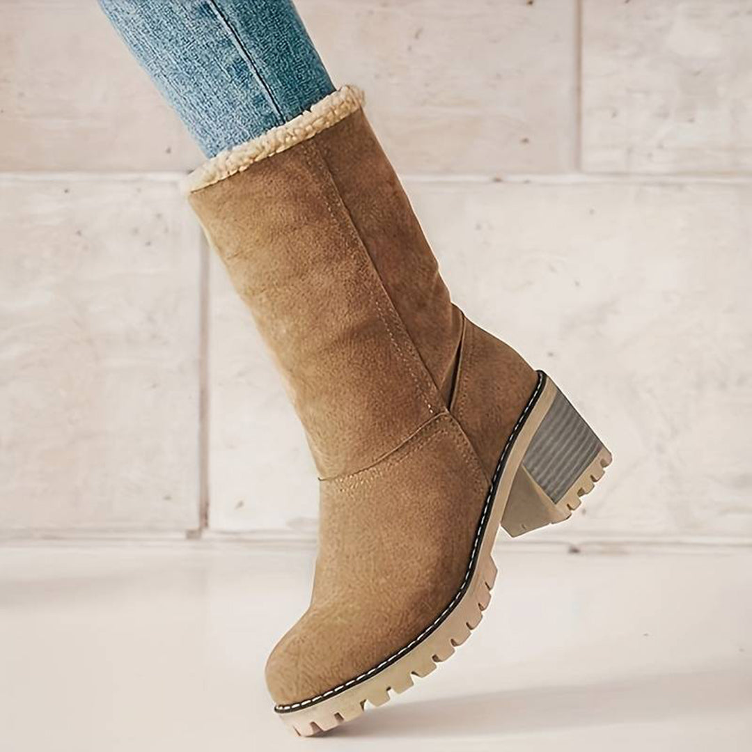 CAROLINE - Stylish and warm winter boots with elegant high heel