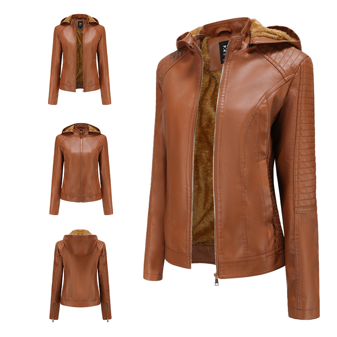 MIRJETE - Elegant leather jacket for a trendy look