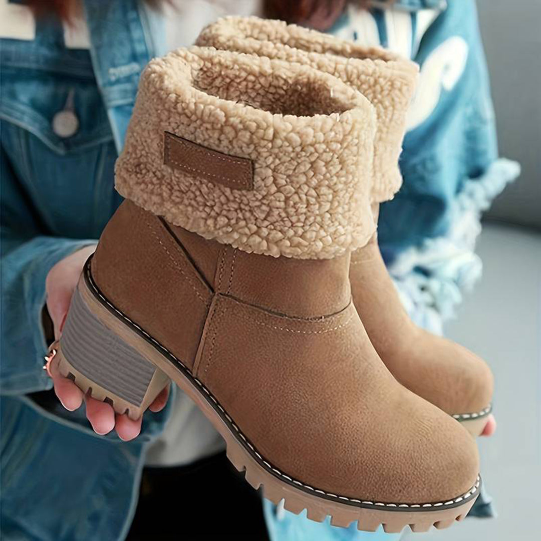 CAROLINE - Stylish and warm winter boots with elegant high heel