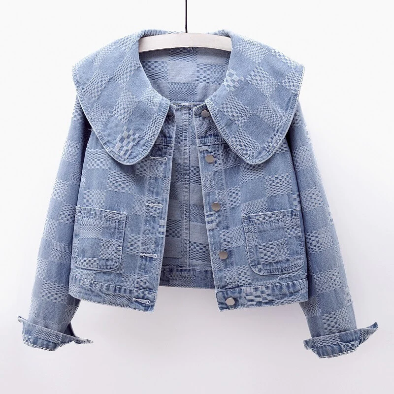 Sienna™ - Oversized Collar Denim Jacket