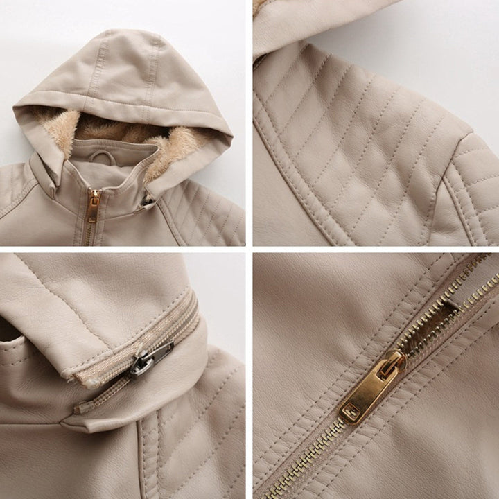 MIRJETE - Elegant leather jacket for a trendy look
