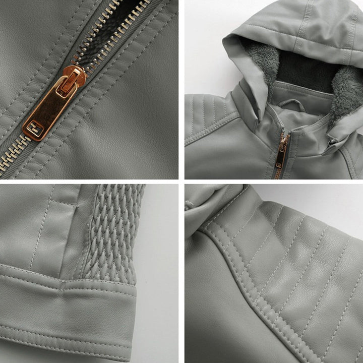 MIRJETE - Elegant leather jacket for a trendy look