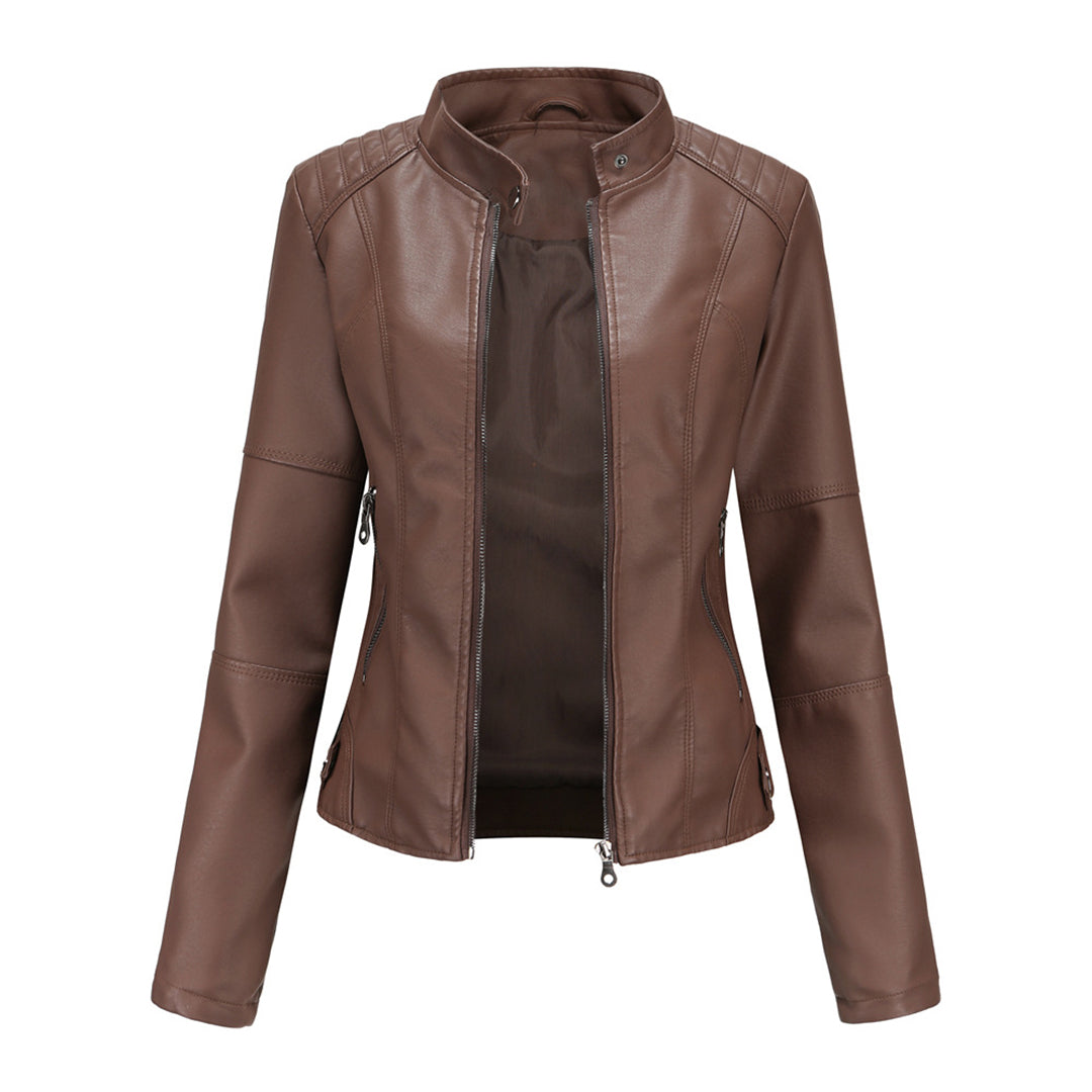 MILENA - Chic leather jacket for a fashionable look