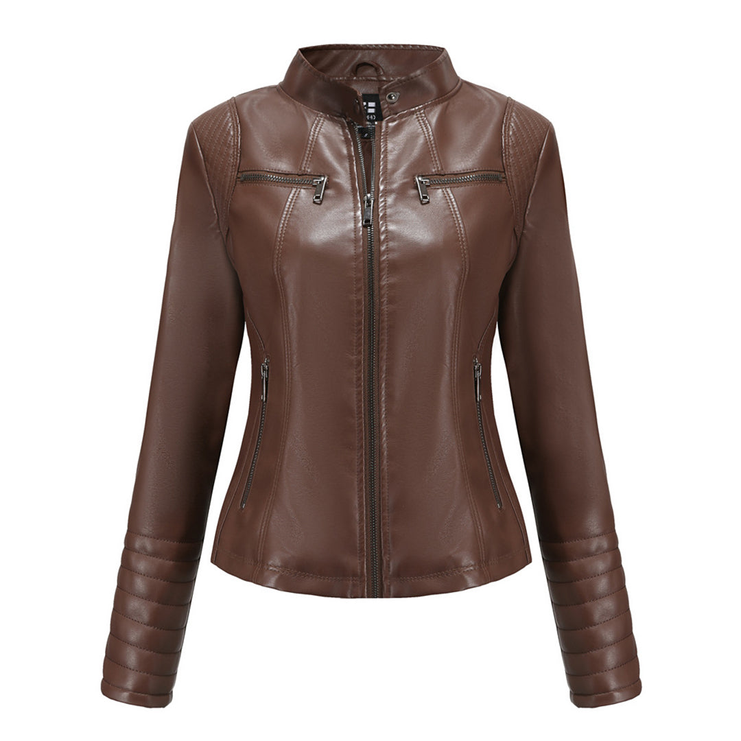 MARIJA - Elegant leather jacket for a timeless look