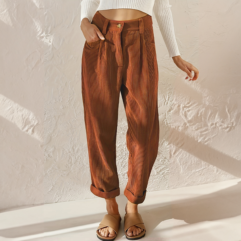 Grace™ - High Waist Corduroy Pants