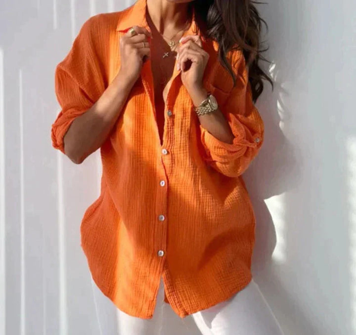 Emma - Stylish women's long-sleeved summer blouse
