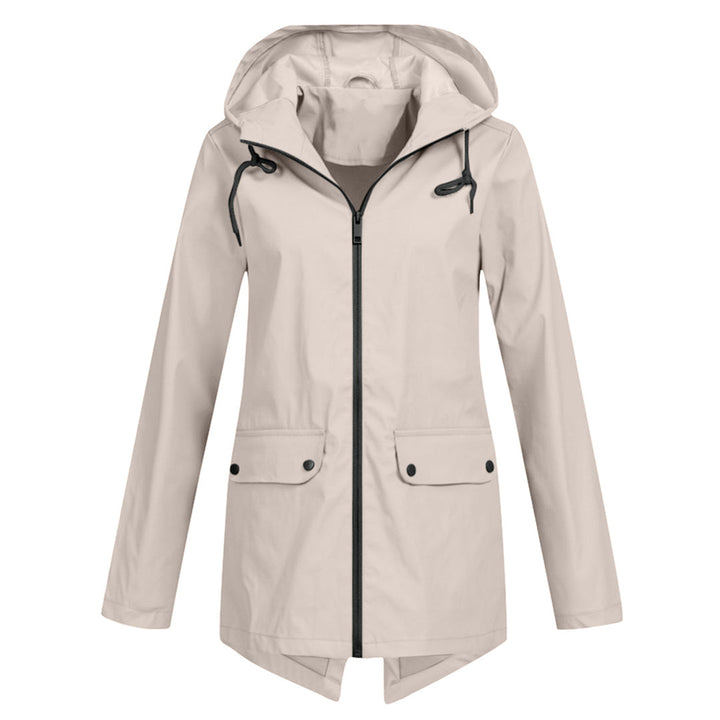 Francine - Elegant Long Hooded Raincoat for Women