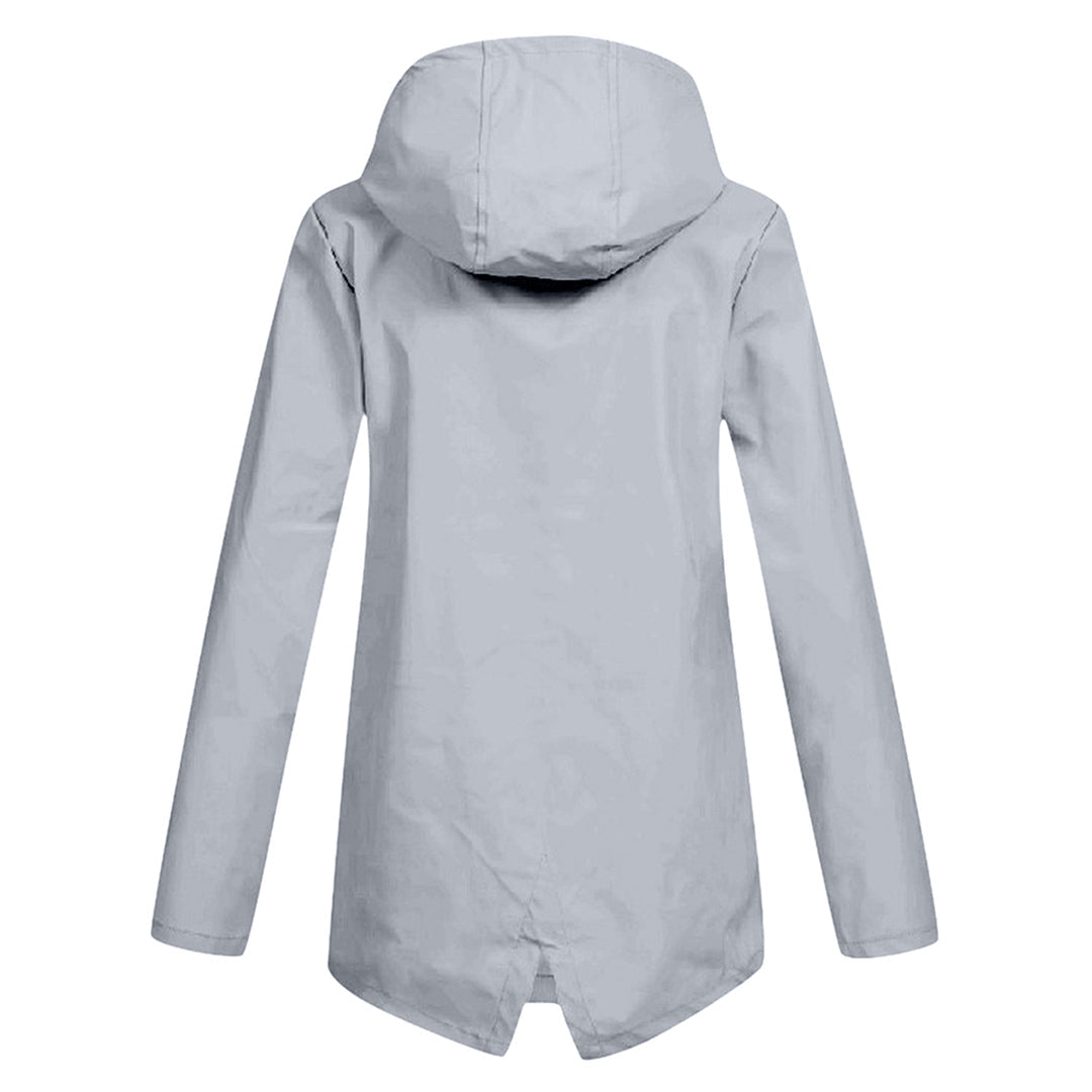 Francine - Elegant Long Hooded Raincoat for Women