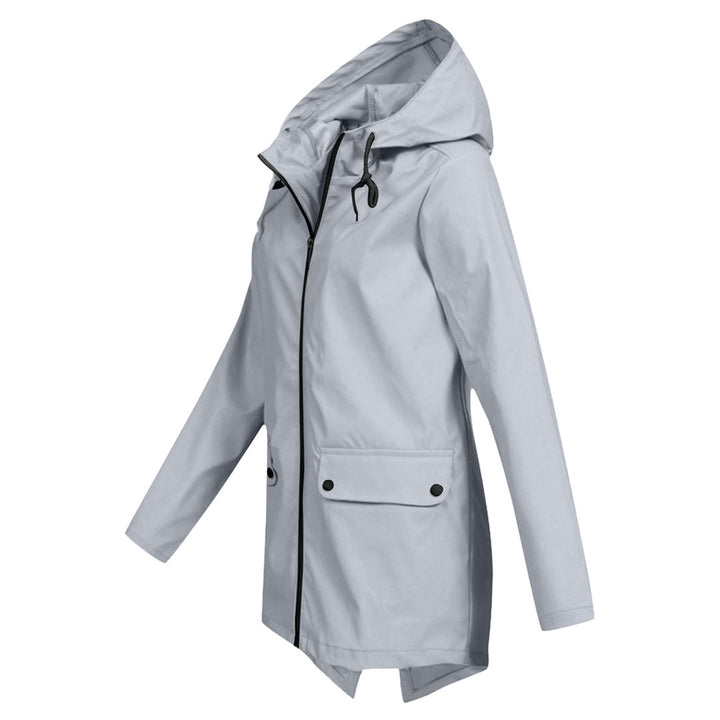 Francine - Elegant Long Hooded Raincoat for Women