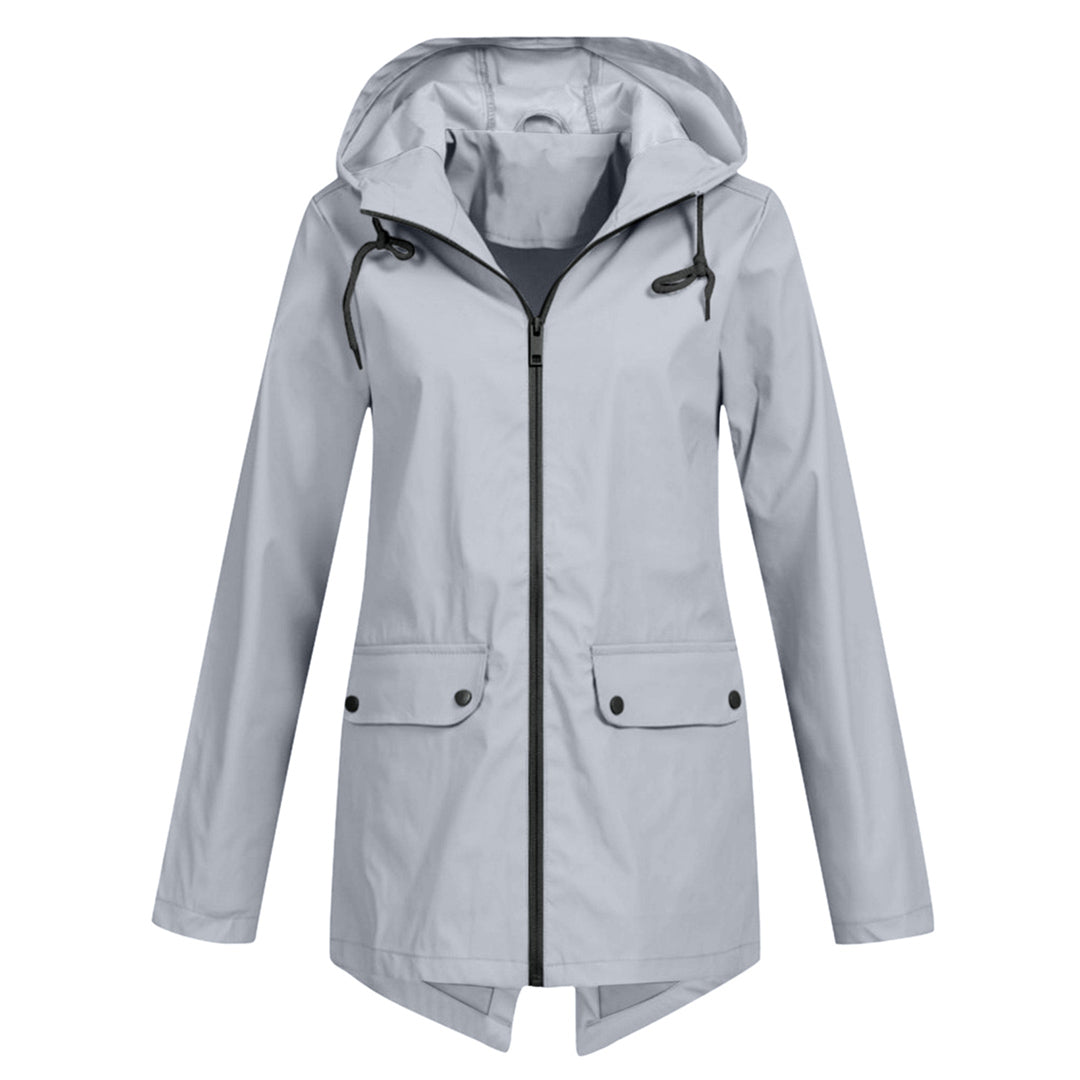 Francine - Elegant Long Hooded Raincoat for Women