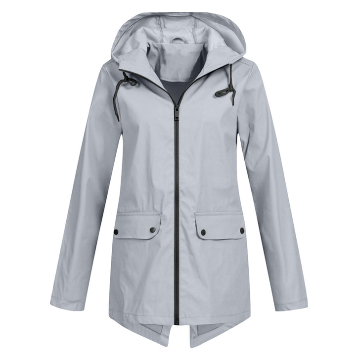 Francine - Elegant Long Hooded Raincoat for Women