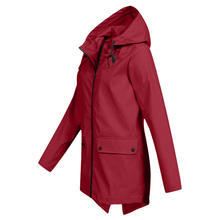 Francine - Elegant Long Hooded Raincoat for Women