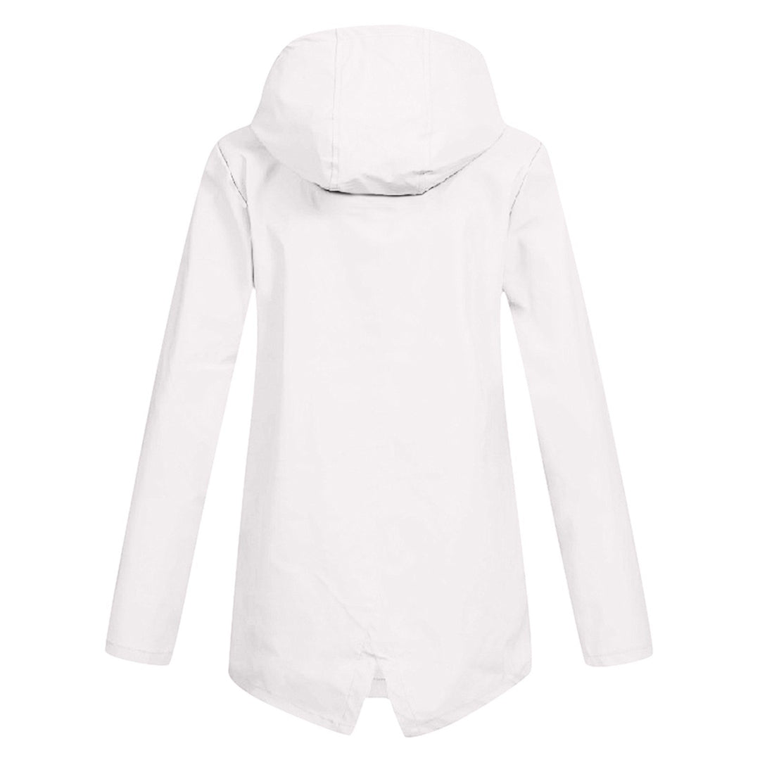 Francine - Elegant Long Hooded Raincoat for Women