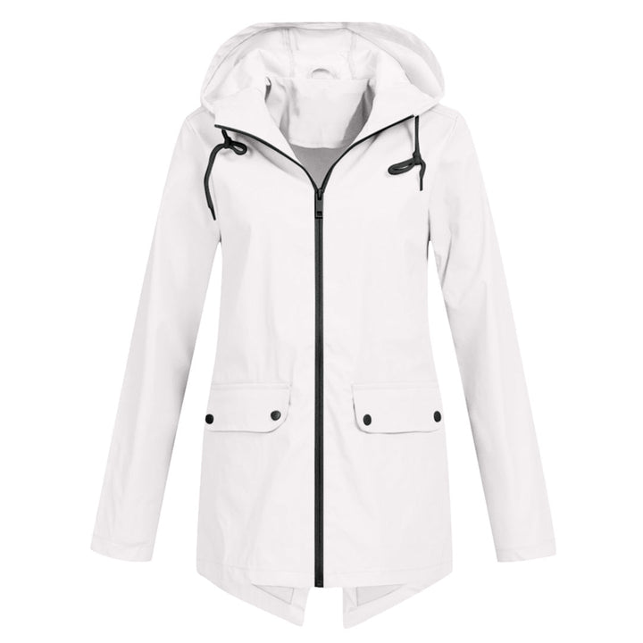Francine - Elegant Long Hooded Raincoat for Women