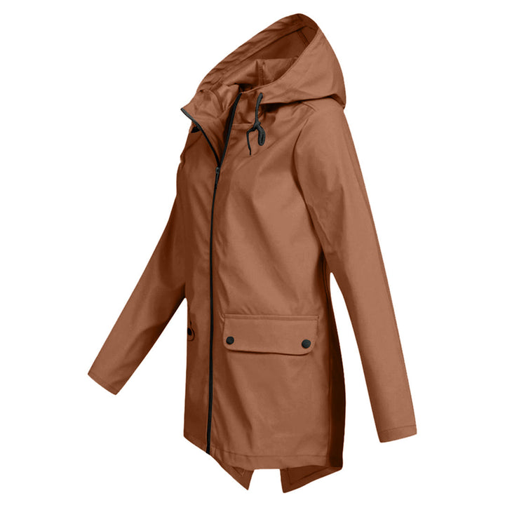Francine - Elegant Long Hooded Raincoat for Women