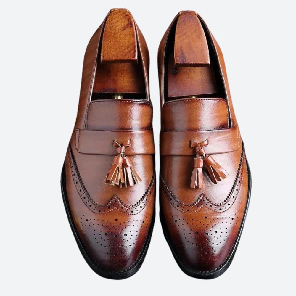 Elegant Orthopaedic Men's Shoes with Stylish Tassels - Frane