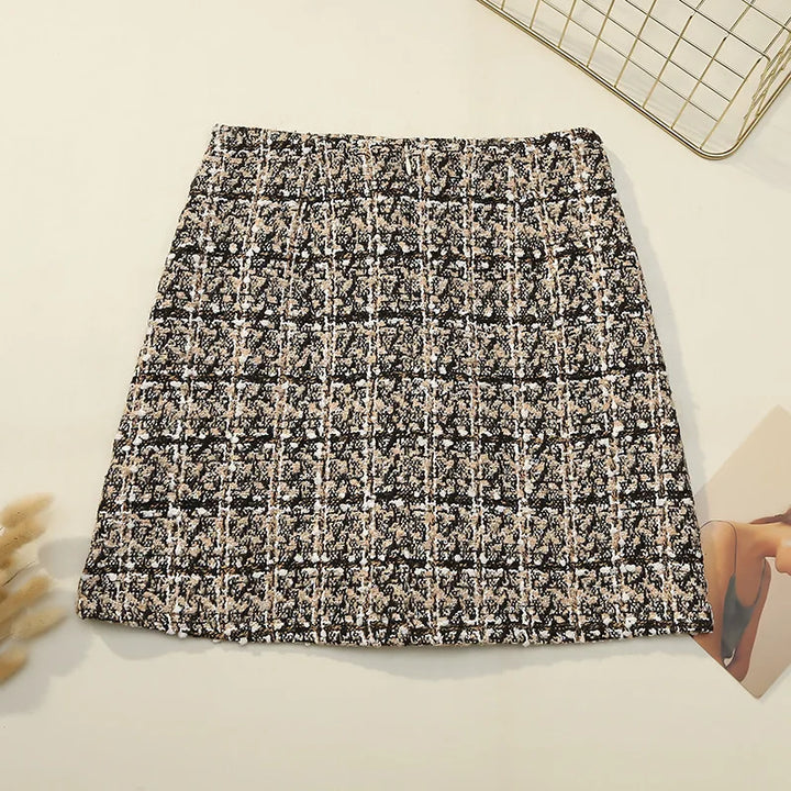 Renata - Thick Wool Pearl Skirt