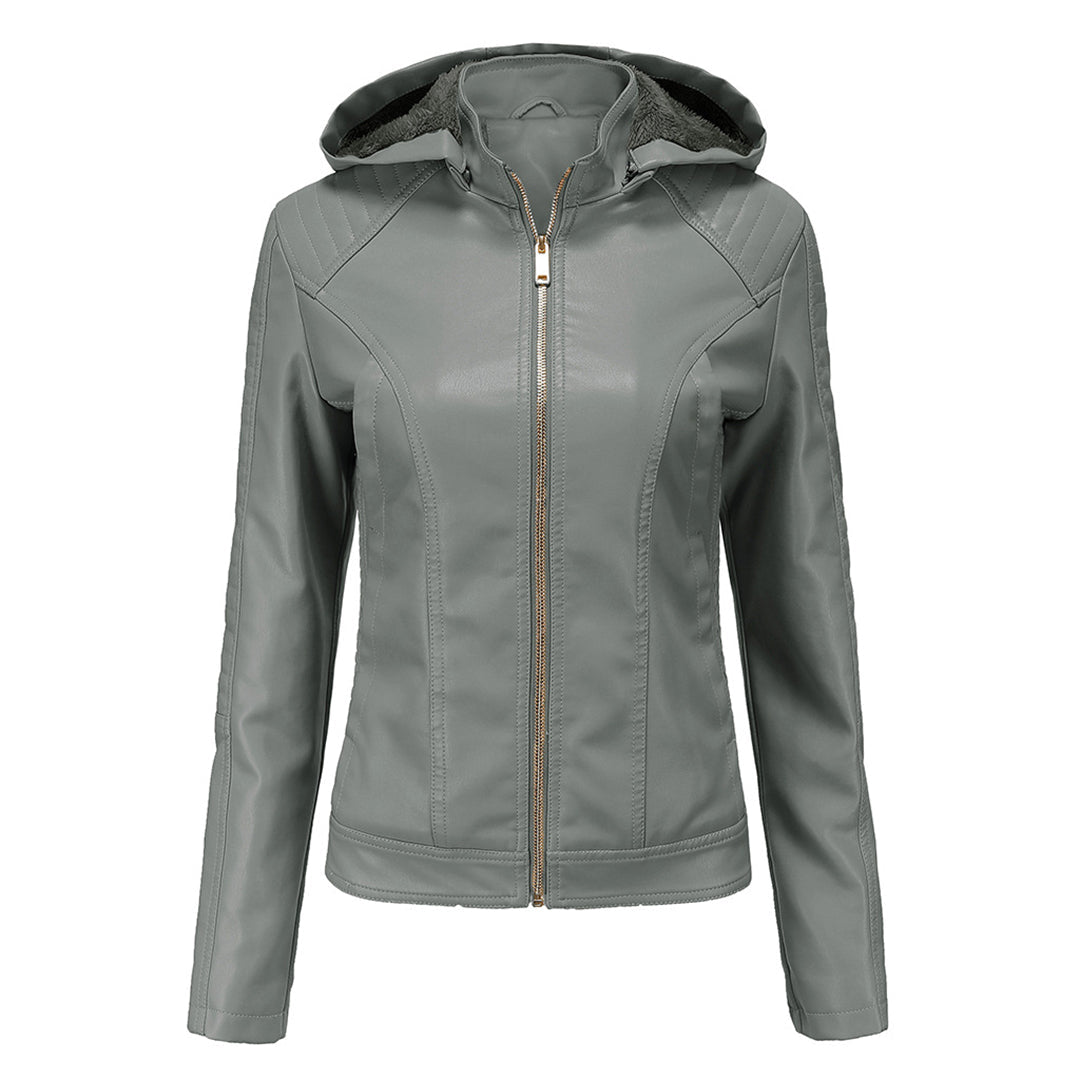 MIRJETE - Elegant leather jacket for a trendy look