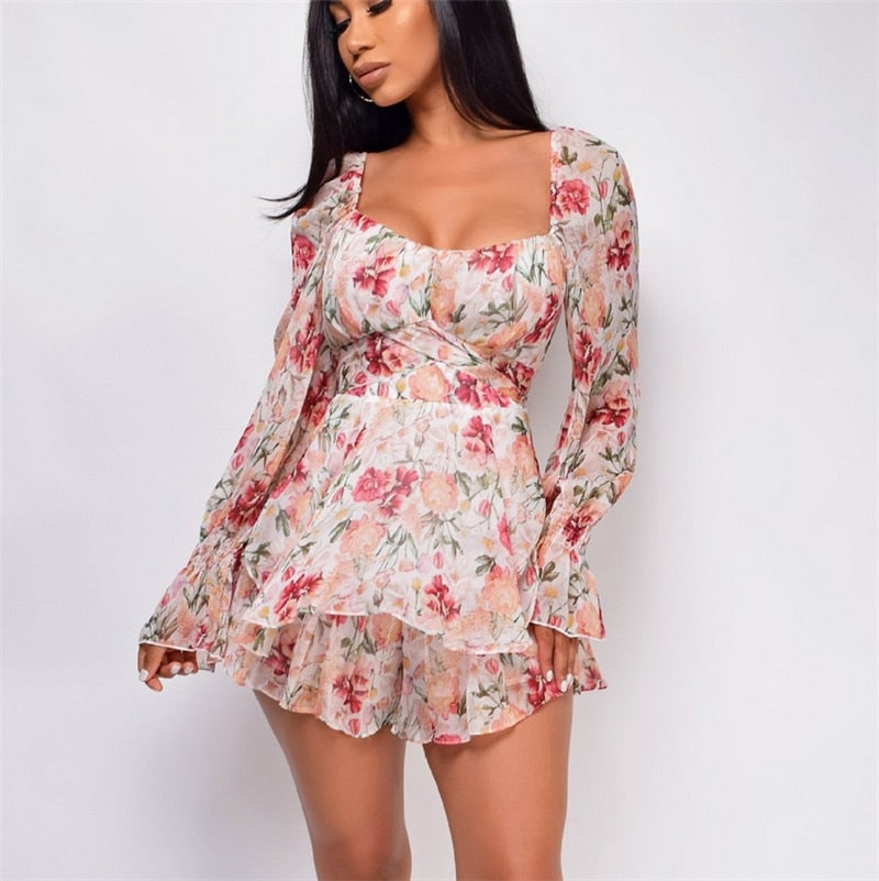 Tracy - Enchanting Mini Dress with Elegant Ruffles