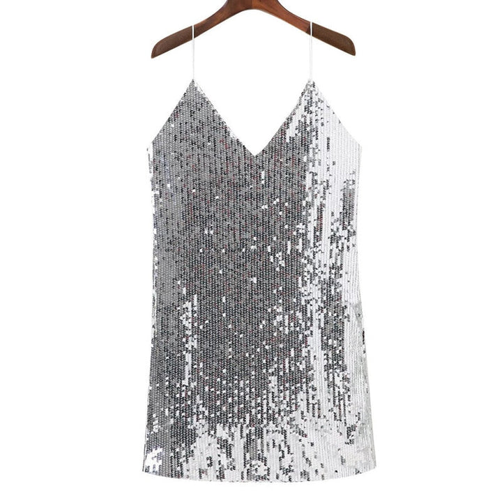 Sparkling Elegance: Deana Glitter Slip Dress