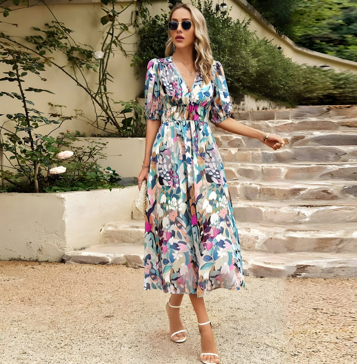 Vanessa™ - Midi Flower Dress