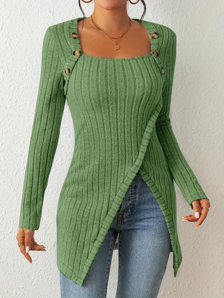 Eva - trendy asymmetric blouse for a modern look
