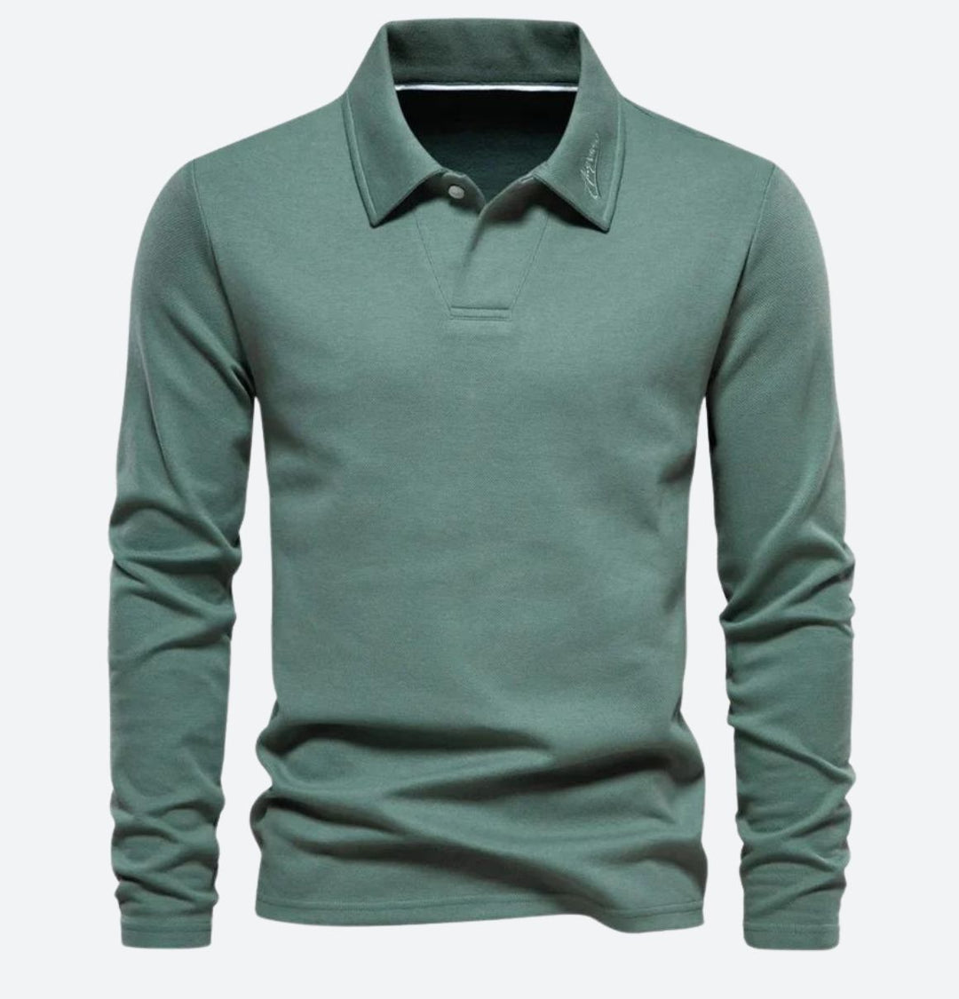 Elegant Long-Sleeved Polo Shirt - James