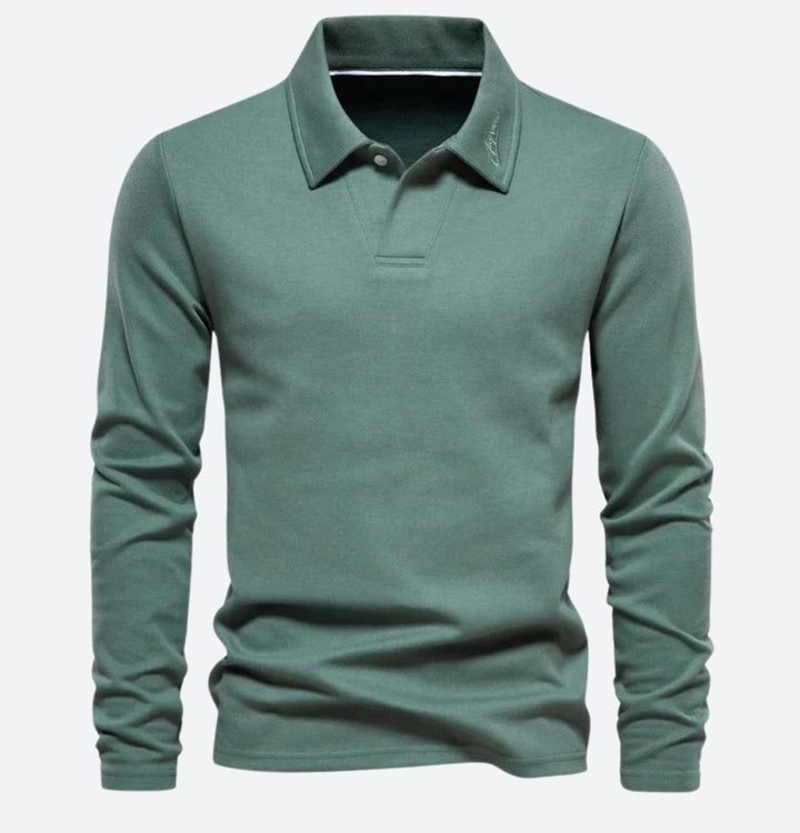 Elegant Long-Sleeved Polo Shirt - James