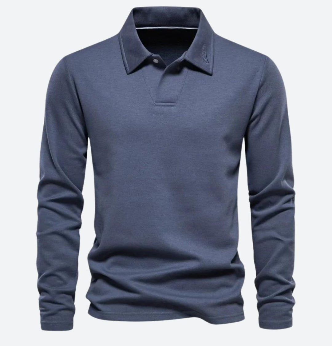 Elegant Long-Sleeved Polo Shirt - James