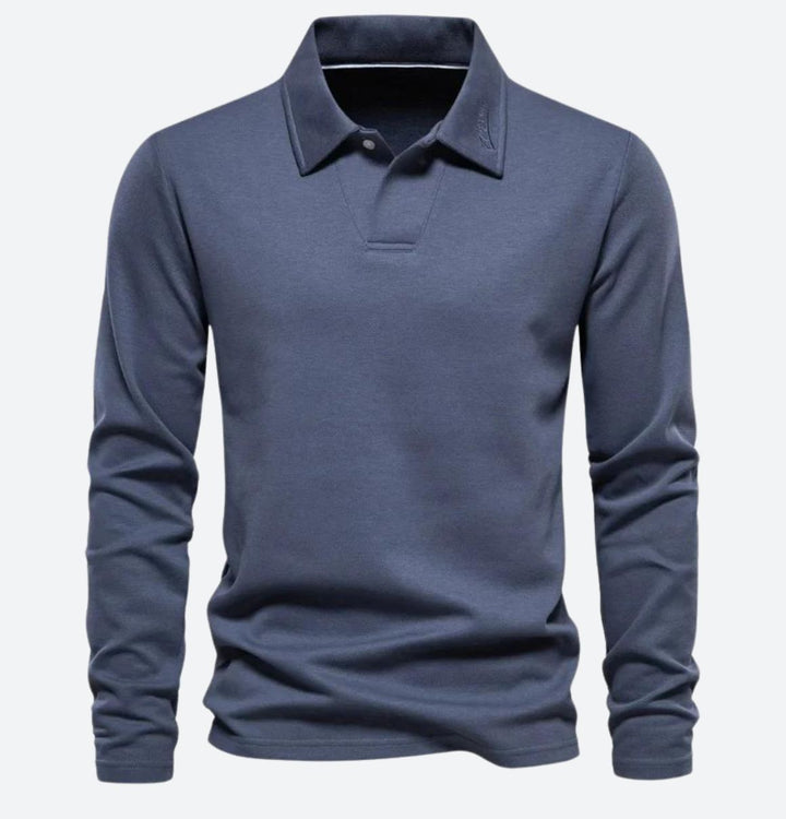 Elegant Long-Sleeved Polo Shirt - James