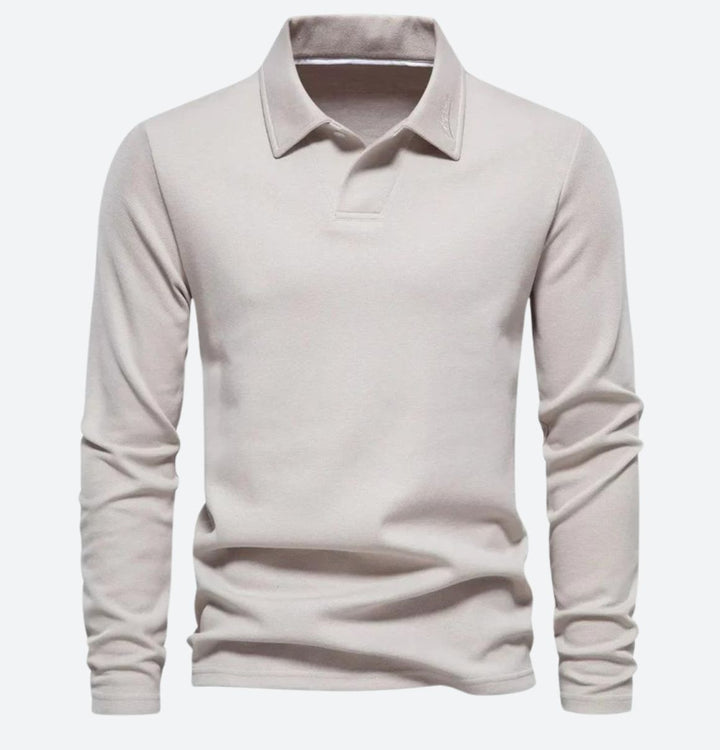 Elegant Long-Sleeved Polo Shirt - James