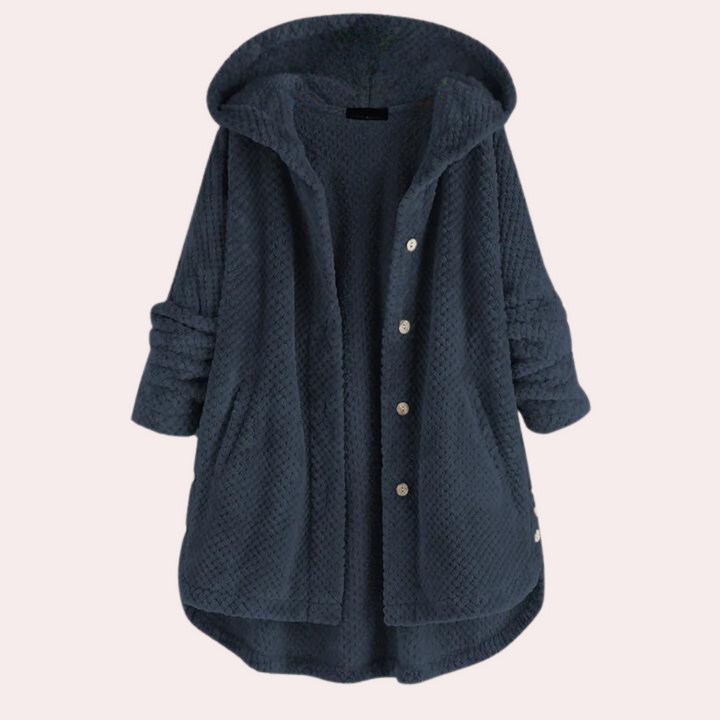 Vera - Elegant women's coat with trendy hoodie