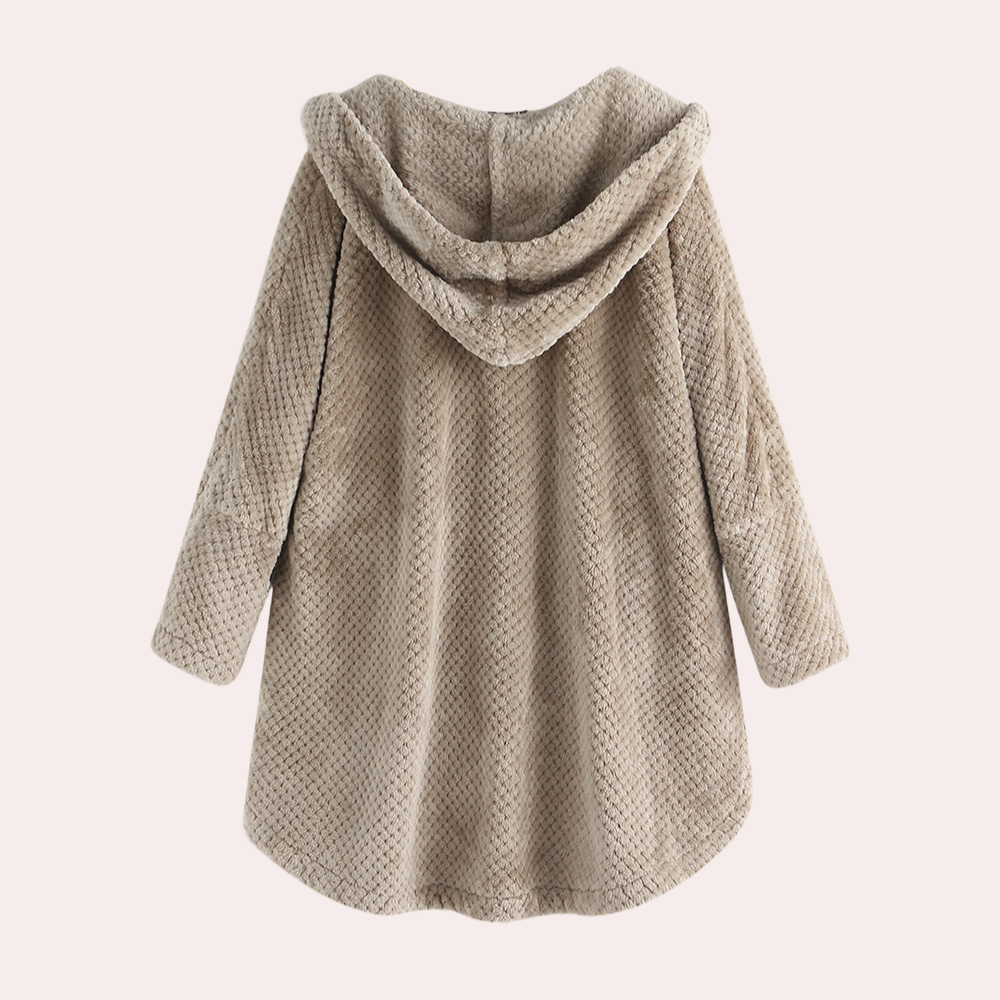 Vera - Elegant women's coat with trendy hoodie