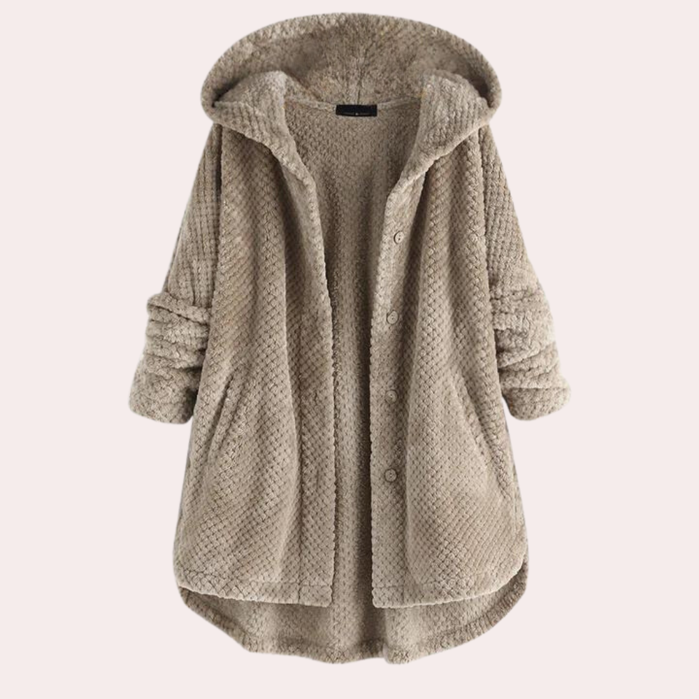 Vera - Elegant women's coat with trendy hoodie