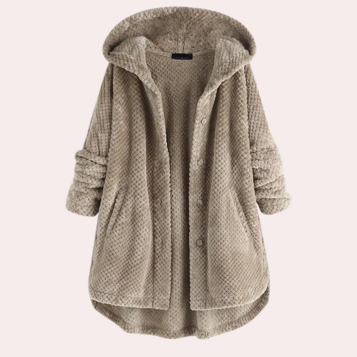 Vera - Elegant women's coat with trendy hoodie