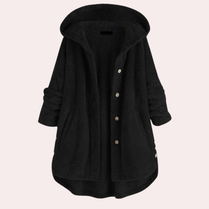 Vera - Elegant women's coat with trendy hoodie