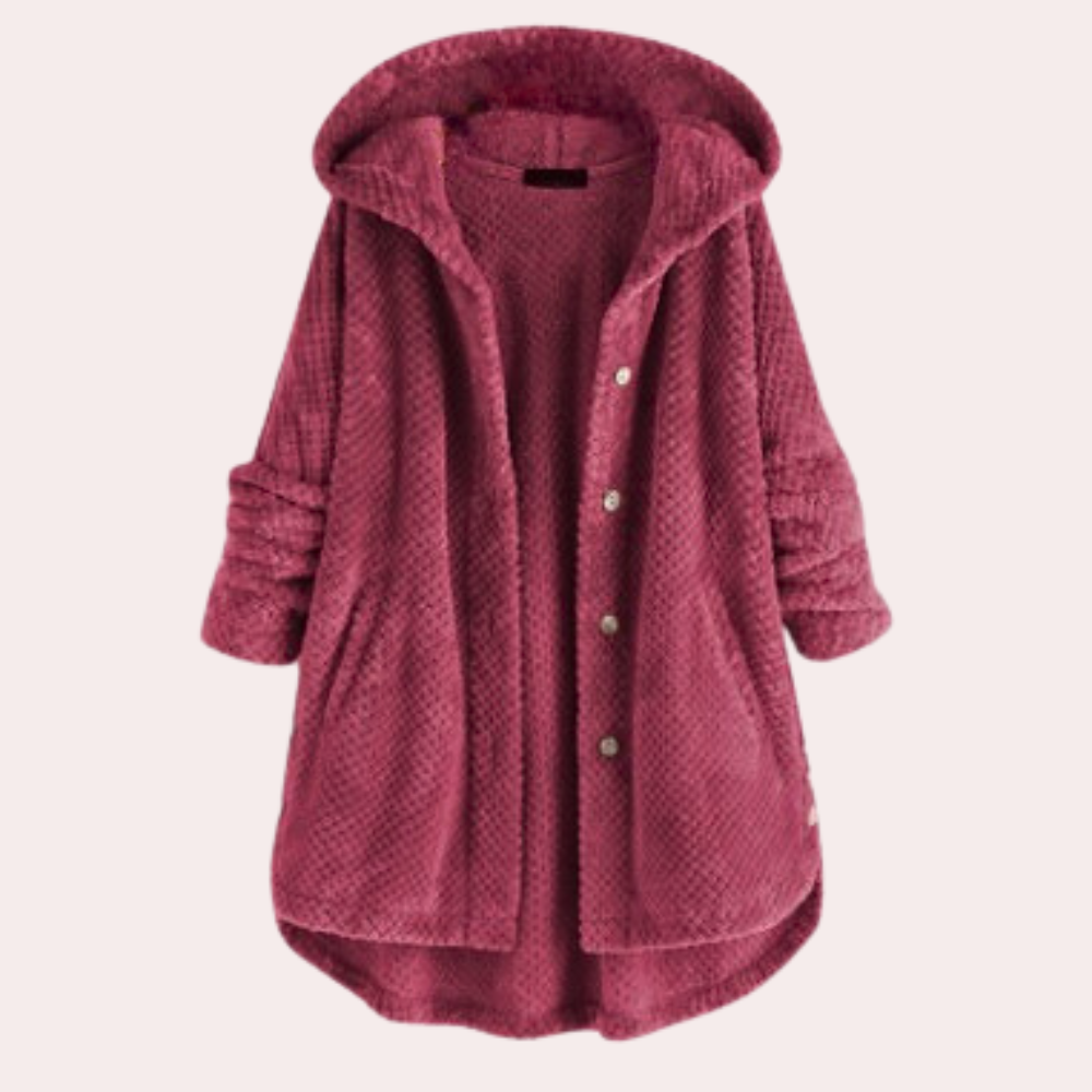 Vera - Elegant women's coat with trendy hoodie