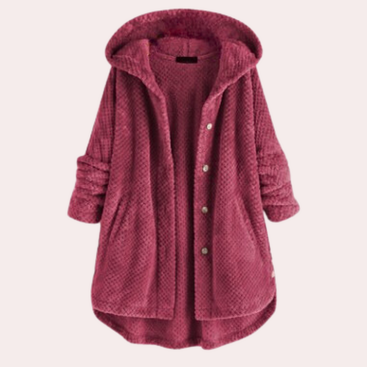 Vera - Elegant women's coat with trendy hoodie