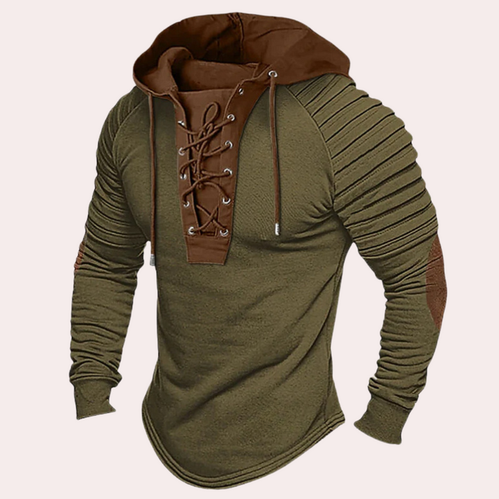 Jerico - Trendy men's sweatshirt with stylish lacing and comfortable hoodie