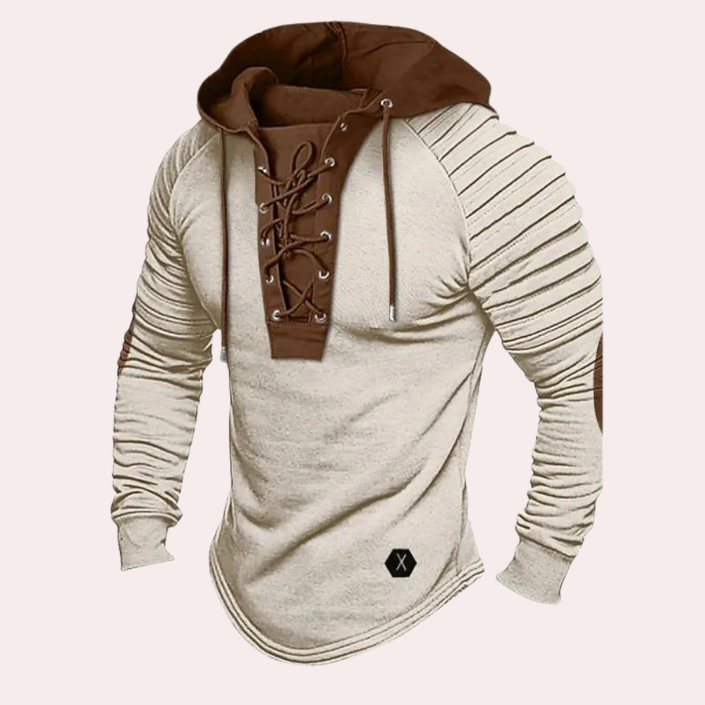 Jerico - Trendy men's sweatshirt with stylish lacing and comfortable hoodie