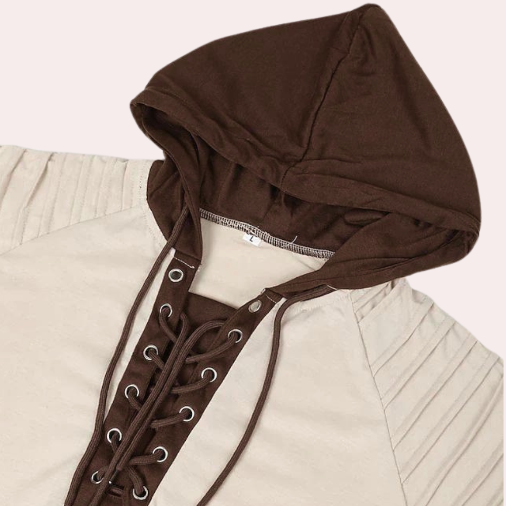 Jerico - Trendy men's sweatshirt with stylish lacing and comfortable hoodie