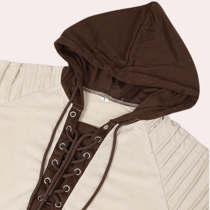 Jerico - Trendy men's sweatshirt with stylish lacing and comfortable hoodie
