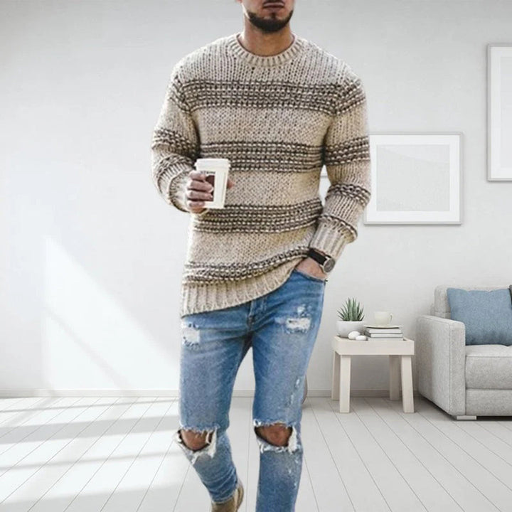 LANDYN - Stylish Norwegian jumper with chunky knit for men
