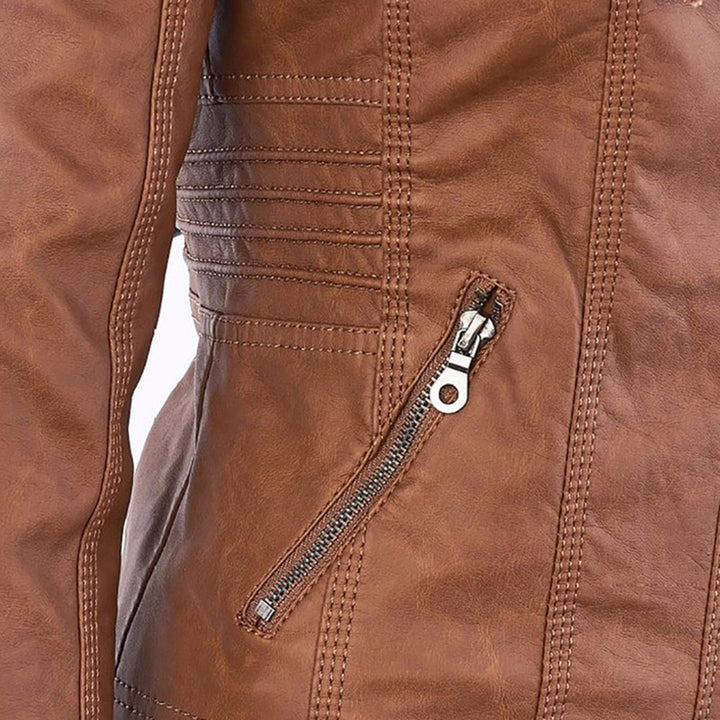 Stylish Leather Summer Coat for Ladies - LIESL