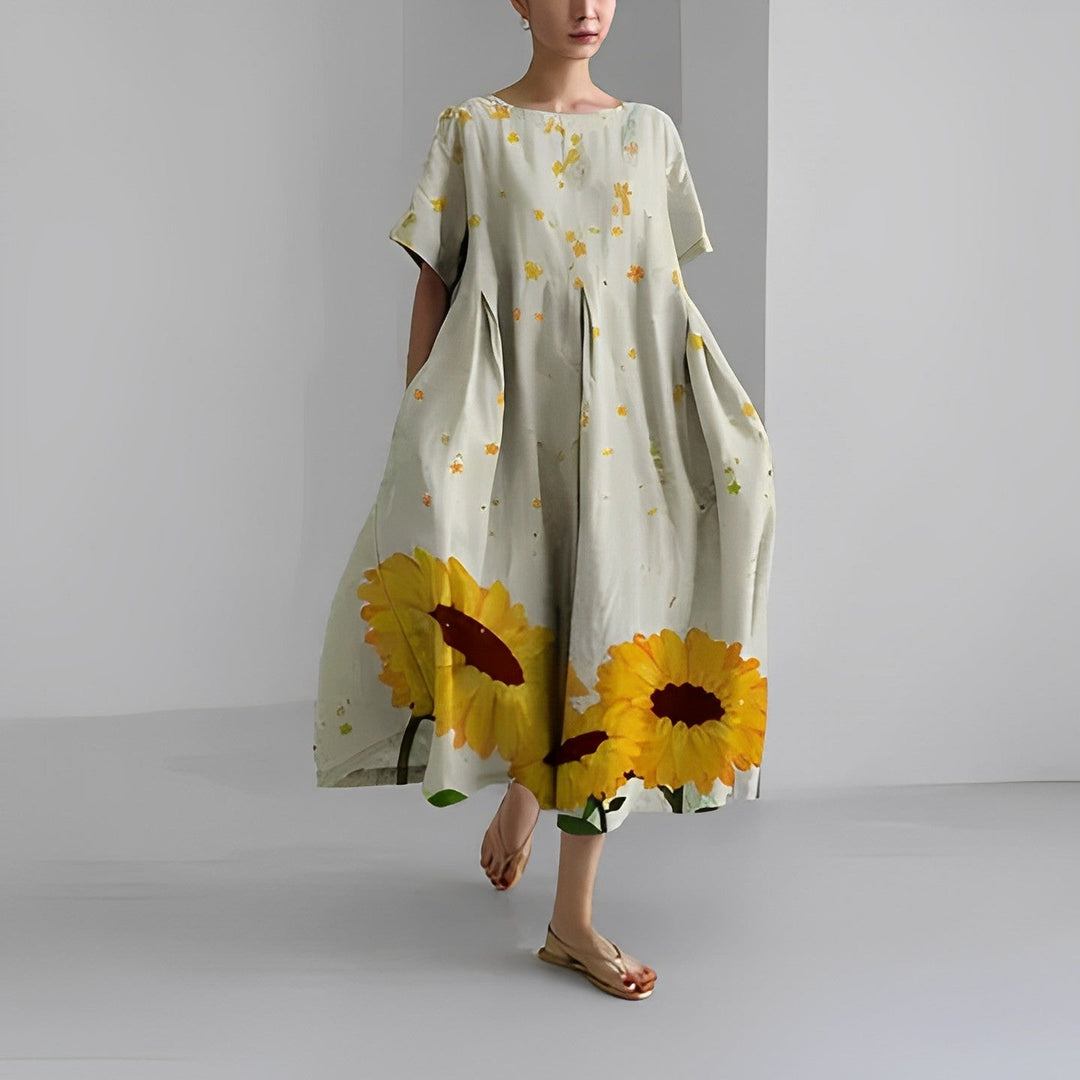 Sophie™ - Comfortable Floral Cotton Dress