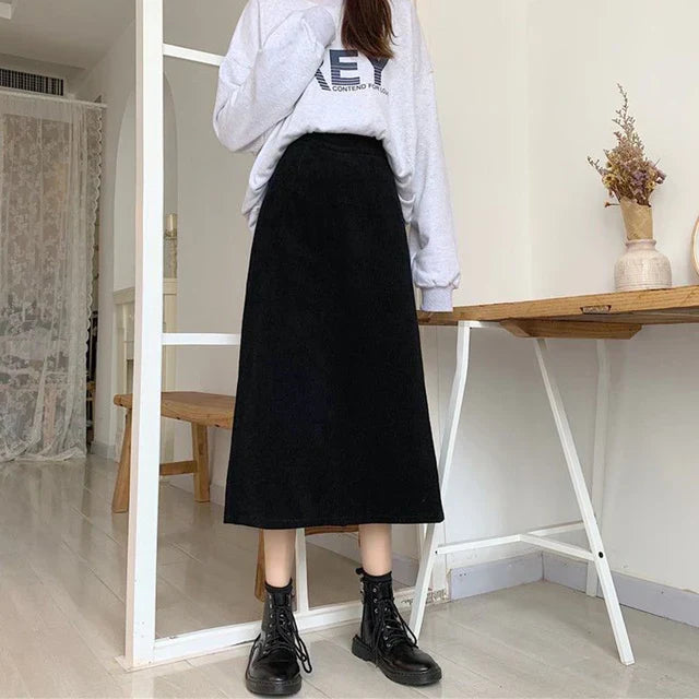 Oda - Corduroy Long Skirts