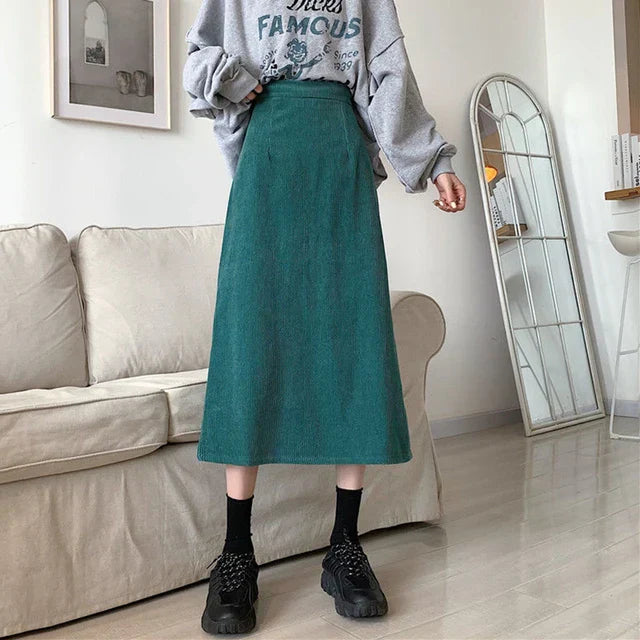 Oda - Corduroy Long Skirts