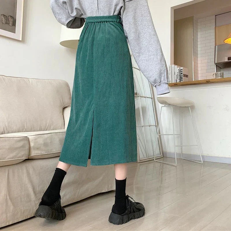 Oda - Corduroy Long Skirts