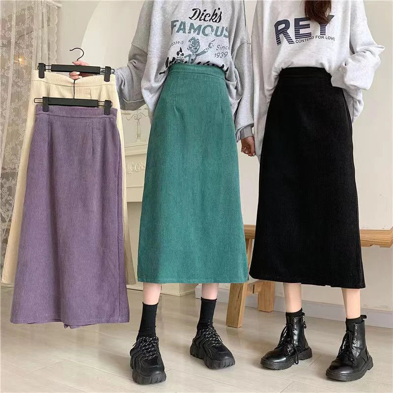 Oda - Corduroy Long Skirts